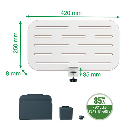 Leitz ausinių laikiklis, laisvų rankų įranga, balta