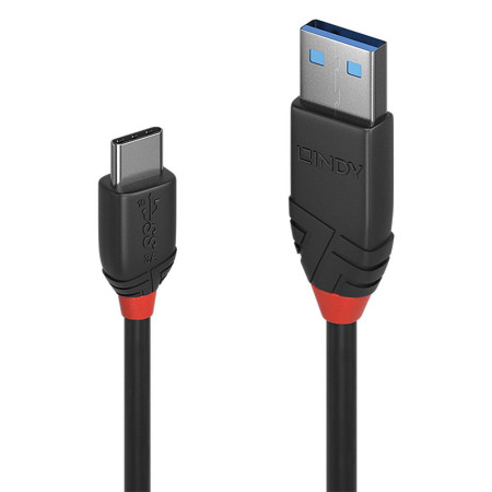 USB 3.2 A-C kabelis 1M juodas