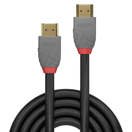 LINDY HDMI kabelis 3 m A tipo (standartinis) Juoda, Pilka