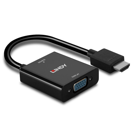 HDMI A tipo į VGA adapteris LINDY 0,1 m