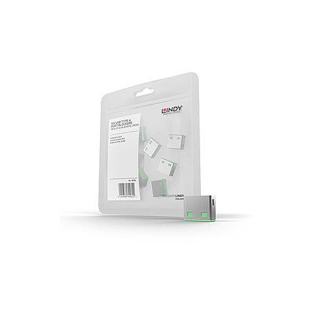 USB prievado blokatorius 10 vnt./žalia