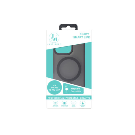 Just Must MAGSAFE SILK FROST I dėklas iPhone 16 Pro Max juodas