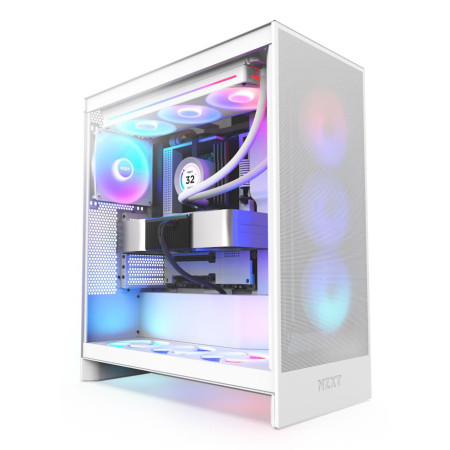 NZXT H7 Flow RGB Midi Tower korpusas Baltas