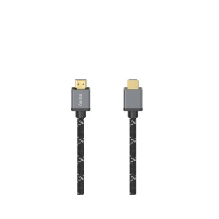 Hama HDMI kabelis 2 m HDMI A tipo (standartinis) Juoda, Pilka