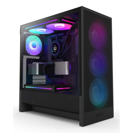 NZXT H5 FLOW RGB 2024 Midi Tower korpusas, Juodas
