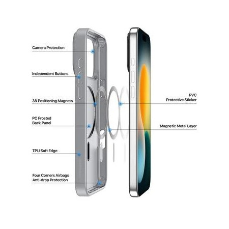 Dėklas Dux Ducis Yind Apple iPhone 17 Pro pilkas