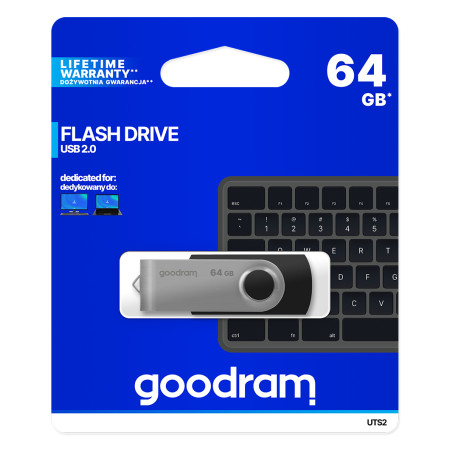 GoodRAM 64GB UTS2 USB atmintinė juoda