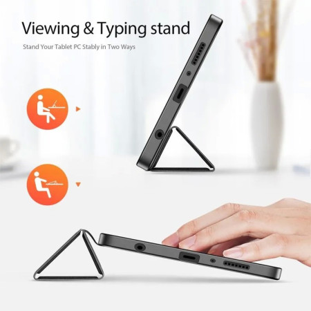 Juodas dėklas Dux Ducis Domo Samsung X110/X115 Tab A9 8.7/X130/X135 Tab A11 8.7
