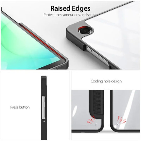 Juodas dėklas Dux Ducis Toby Samsung X110/X115 Tab A9 8.7/X130/X135 Tab A11 8.7