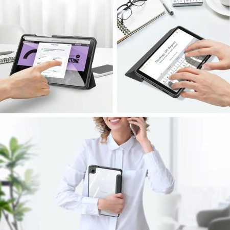 Juodas dėklas Dux Ducis Toby Samsung X110/X115 Tab A9 8.7/X130/X135 Tab A11 8.7