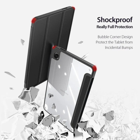 Juodas dėklas Dux Ducis Toby Samsung X110/X115 Tab A9 8.7/X130/X135 Tab A11 8.7