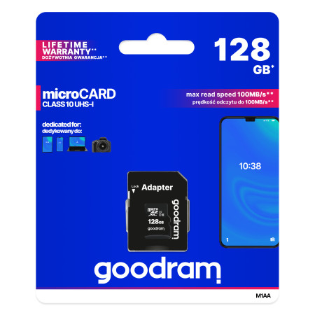 GOODRAM 128GB microSDXC kortelė su adapteriu