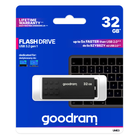 GOODRAM 32GB UME 3 Juodas [USB 3.2 gen. 1]