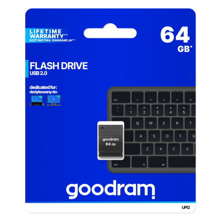 Pendrive GOODRAM 64GB UPI2 USB 2.0 Juodas