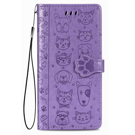 Dėklas Cat-Dog Xiaomi Redmi 9C/9C NFC violetinis