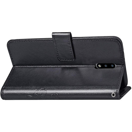 Juodas dėklas Flower Book Samsung A145 A14 4G/A146 A14 5G