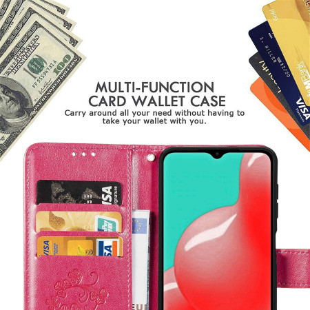 Rožinis-raudonas Flower Book dėklas Samsung A546 A54 5G