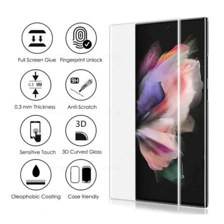 Samsung N985 Note 20 Ultra 5D UV Glue lenktas LCD apsauginis stikliukas