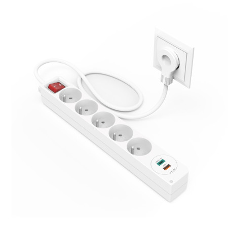 Hama Elektros tinklo ilgintuvas 1,4 m 5 AC išvestys