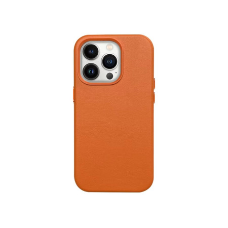 Mag Leather Case Apple iPhone 16 oranžinis