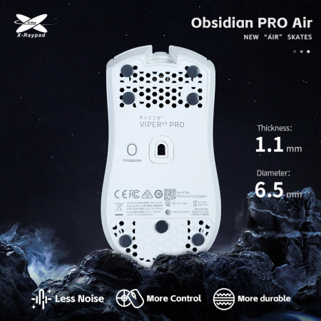 X-Raypad Obsidian Pro Air Skates Universal Dots Pilki 40 vnt. (⌀6.5 x 1.1 mm)
