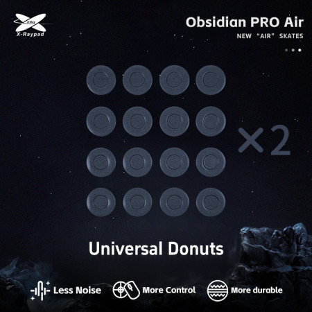 X-Raypad Obsidian Pro Air Skates Universal Donuts Pilki 32 vnt. (⌀9.5 x 1.0 mm)