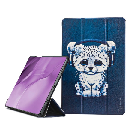 Dėklas Reach Smart Leather Samsung Tab A9 Plus 11.0 / Tab A11 Plus 11.0 su liūdnu katinu