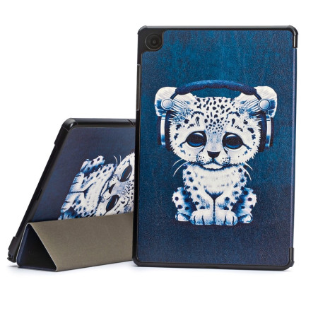 Dėklas Reach Smart Leather Samsung Tab A9 Plus 11.0 / Tab A11 Plus 11.0 su liūdnu katinu