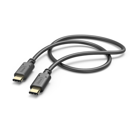 Hama 1,5 m USB 2.0 USB C - USB A Juodas kabelis