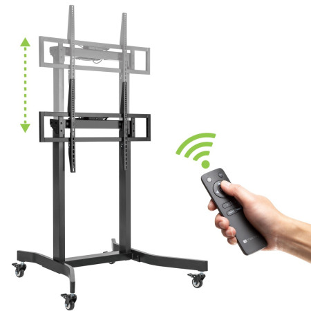 Mobilus televizoriaus laikiklis Techly 366990 LED/LCD, 55-100", 100kg, su nuotoliniu aukščio reguliavimu