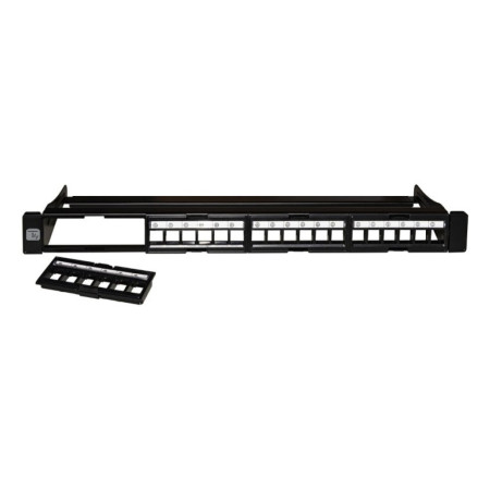 Techly 368567 Patch panel 24x Keystone, 1U, Rack 19"
