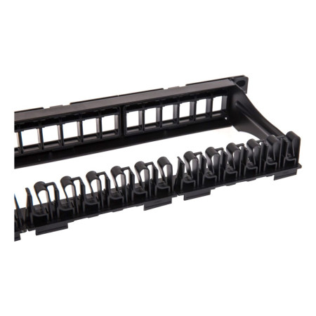 Techly 368567 Patch panel 24x Keystone, 1U, Rack 19"