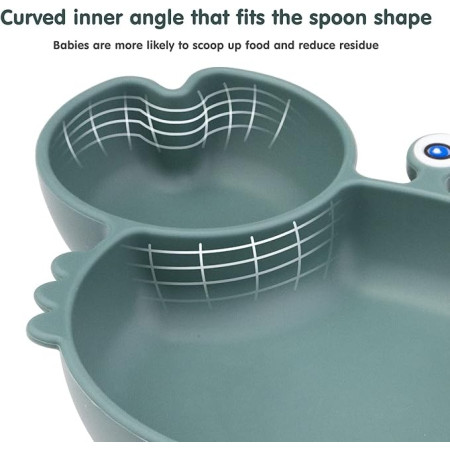 Vaikiškų silikoninių indų rinkinys Reach Crab-9, mėlynas