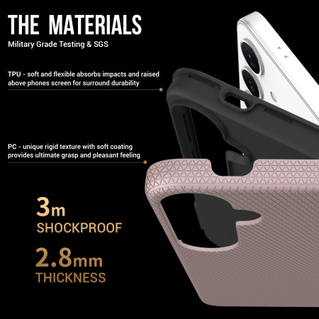 Dėklas Perfectionists Triangle Case Samsung A26 5G rožinio aukso