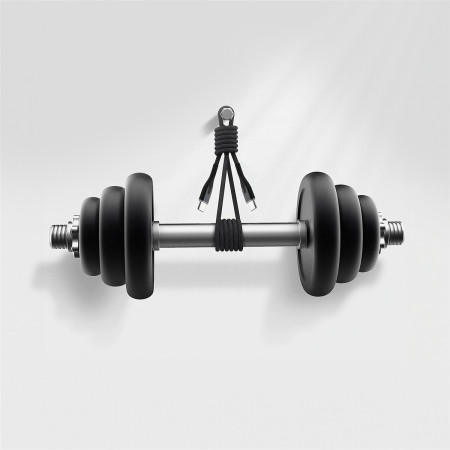 STATIK MagStack Pro, Magnetinis Kabelis, USB-C į USB-C, 1m, Juodas