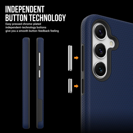 Dėklas Perfectionists Triangle Case Samsung G991 S21 5G tamsiai mėlynas