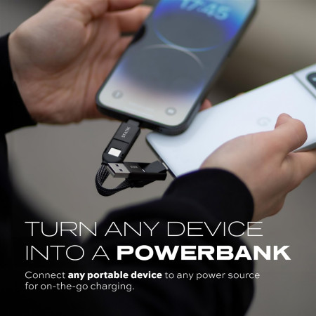 STATIK HexCharge Kabelis, Juodas