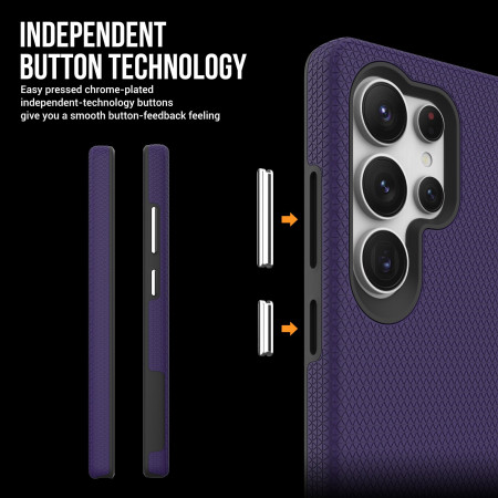 Dėklas Perfectionists Triangle Case Samsung S928 S24 Ultra violetinis