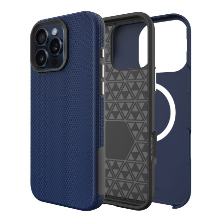 Dėklas Perfectionists Triangle Mag Case Apple iPhone 13 Pro Max tamsiai mėlynas
