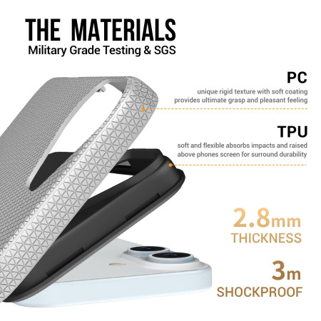 Sidabrinis dėklas Perfectionists Triangle Mag Case Apple iPhone 13/14