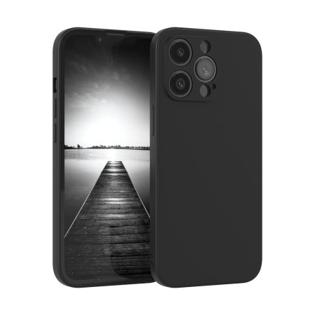 Juodas Liquid Silicone dėklas Xiaomi Poco X7 Pro