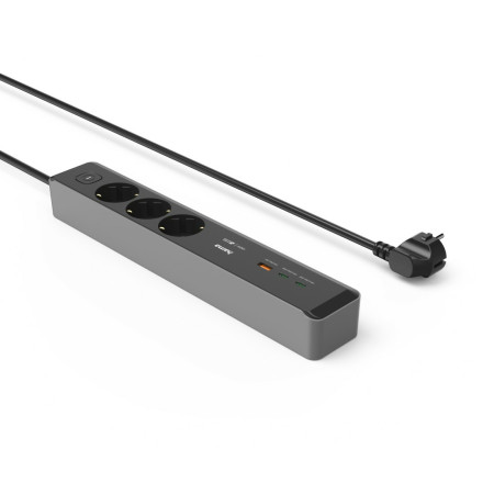 Hama Elektros tinklo ilgintuvas 1,4 m 3 AC išvestys Juodas, Pilkas