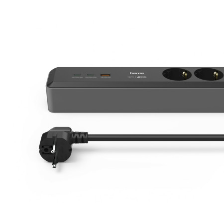 Hama Elektros tinklo ilgintuvas 1,4 m 3 AC išvestys Juodas, Pilkas