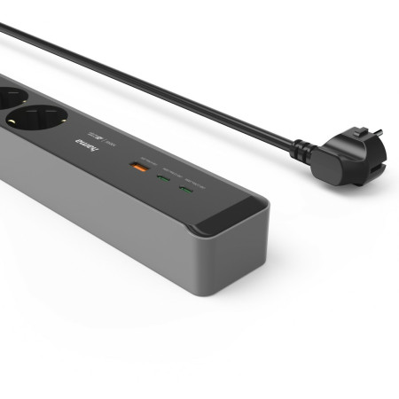 Hama Elektros tinklo ilgintuvas 1,4 m 3 AC išvestys Juodas, Pilkas