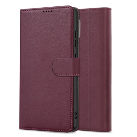 Dėklas Fancy Wallet Samsung A366 A36 5G tamsiai raudonas