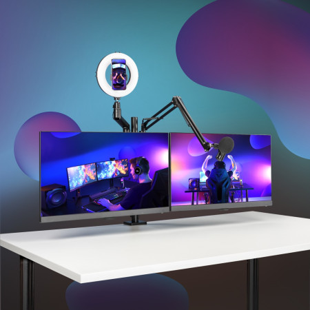 Hama 00004663 monitoriaus laikiklis arba stovas 81,3 cm (32") stalas juoda