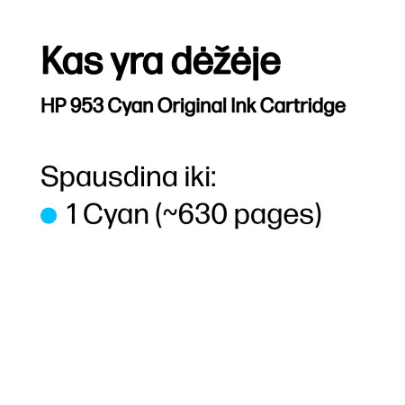 HP 953 Cyan Originalus Rašalas