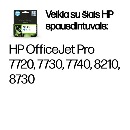 HP 953XL Didelės Talpos Cyan Originalus Rašalas