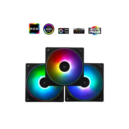 Thermalright TL-S12-S X3 PWM ARGB Juodi Ventiliatoriai (3 vnt.)