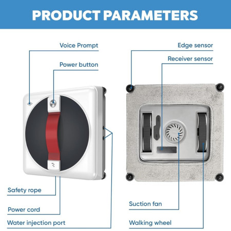 Langų valymo robotas Reach W36D baltas